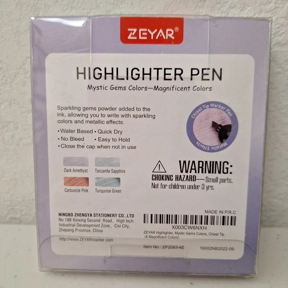 NEW DISCONTINUED Zeyar Highlighter Pens METALLIC Effects Mystic Gems RETIRED